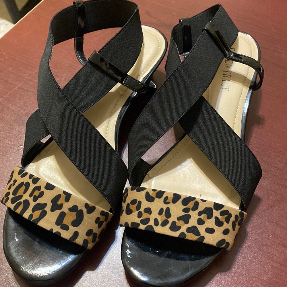 Leopard print sandals